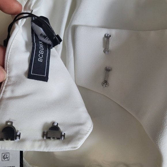 BCBG Maxazria Ilara Feather Mini Dress size 8 White New - Picture 6 of 8